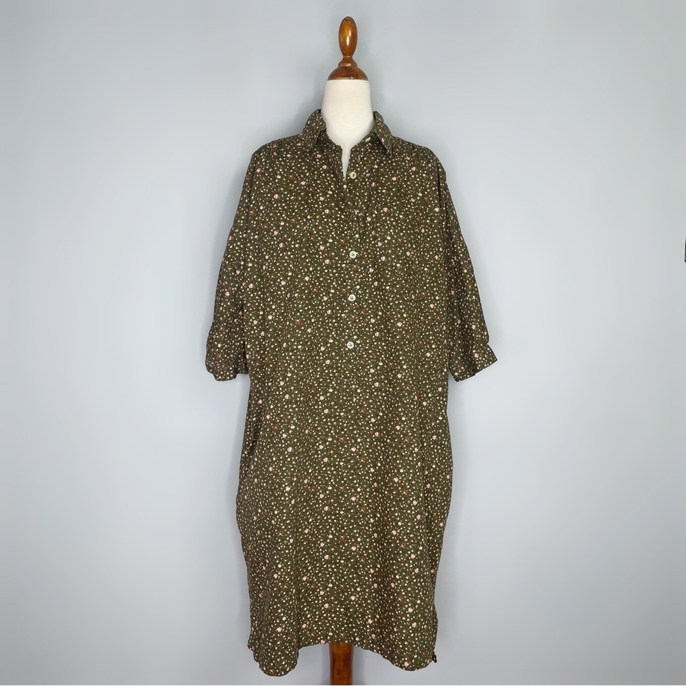 Shop Alice Nashville Olive Green Floral Mini Dress Size Small